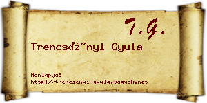 Trencsényi Gyula névjegykártya