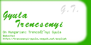 gyula trencsenyi business card